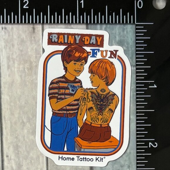 🌀10/$10🌀 60s 70s Retro Horror Dark Humor Reusable Waterproof Vinyl Sticker - Picture 1 of 1